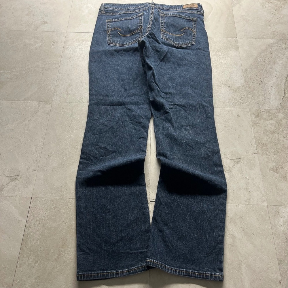Signature by Levi Strauss Straight Leg Jeans Dark Wash Women 12 Short Mid Rise